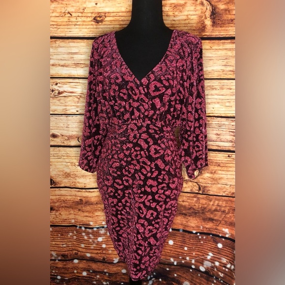 Metallic Leopard Mini Dress - Picture 3 of 16